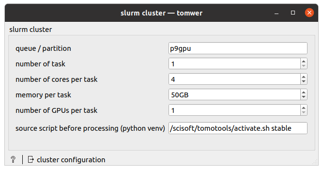 slurm cluster configuration