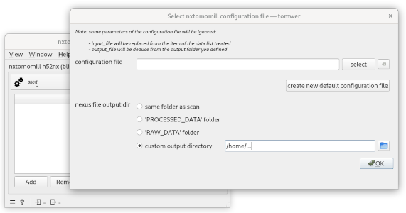 output folder