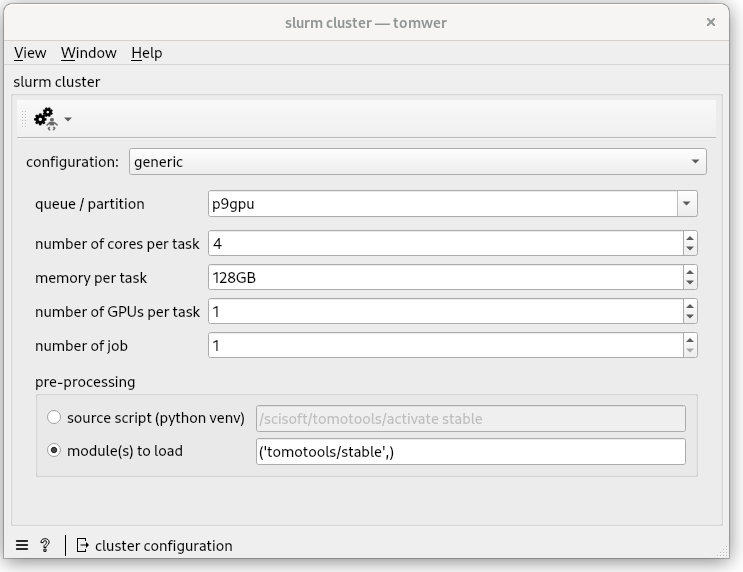 slurm cluster configuration